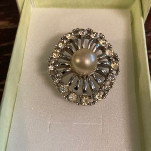 Vintage Sarah Coventry cocktail ring adjustable